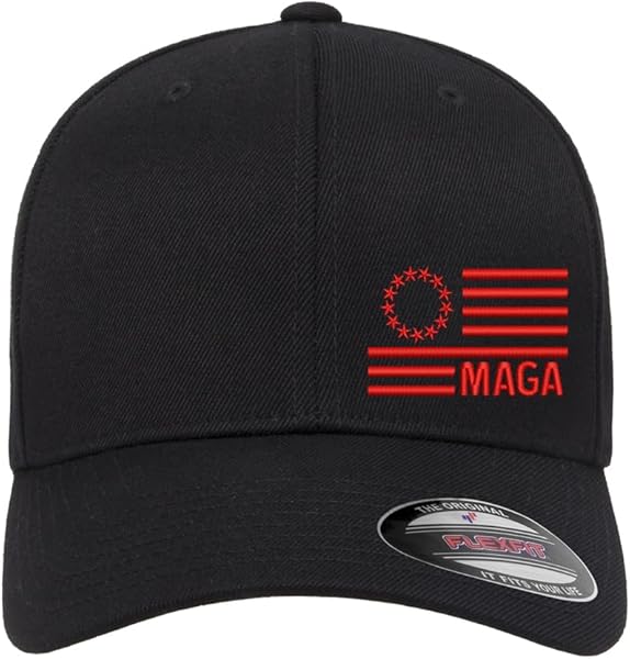 Trump MAGA Flag Side Embroidered Patriotic Re in USA