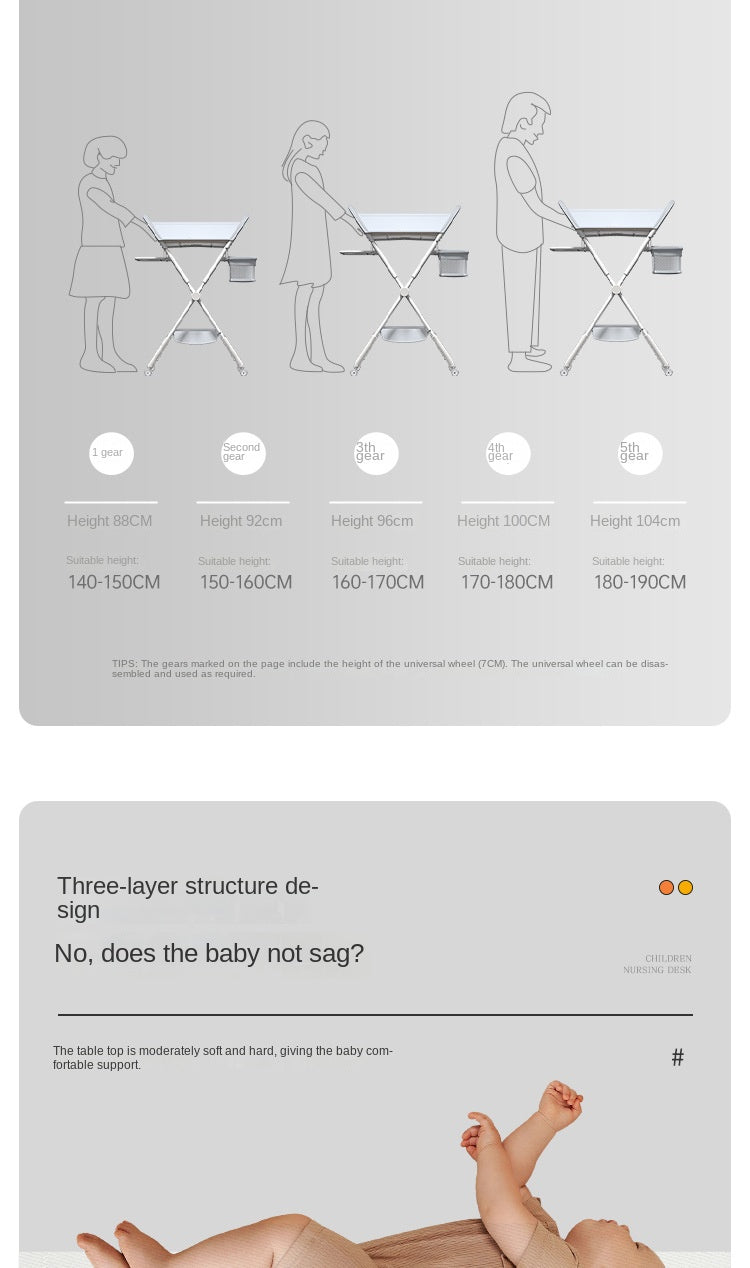 Portable Baby Nursing TableFoldable Changing Touch in USA