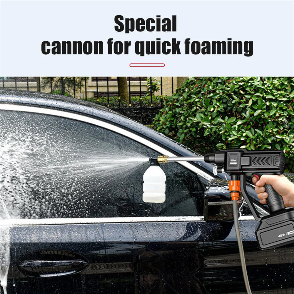 Portable Cordless 48V High Pressure Car Wash Washer Gun Foam Generator