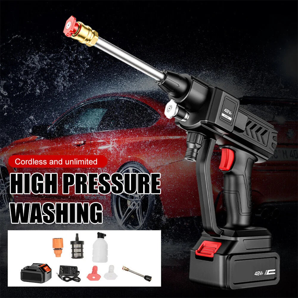 Portable Cordless 48V High Pressure Car Wash Washer Gun Foam Generator