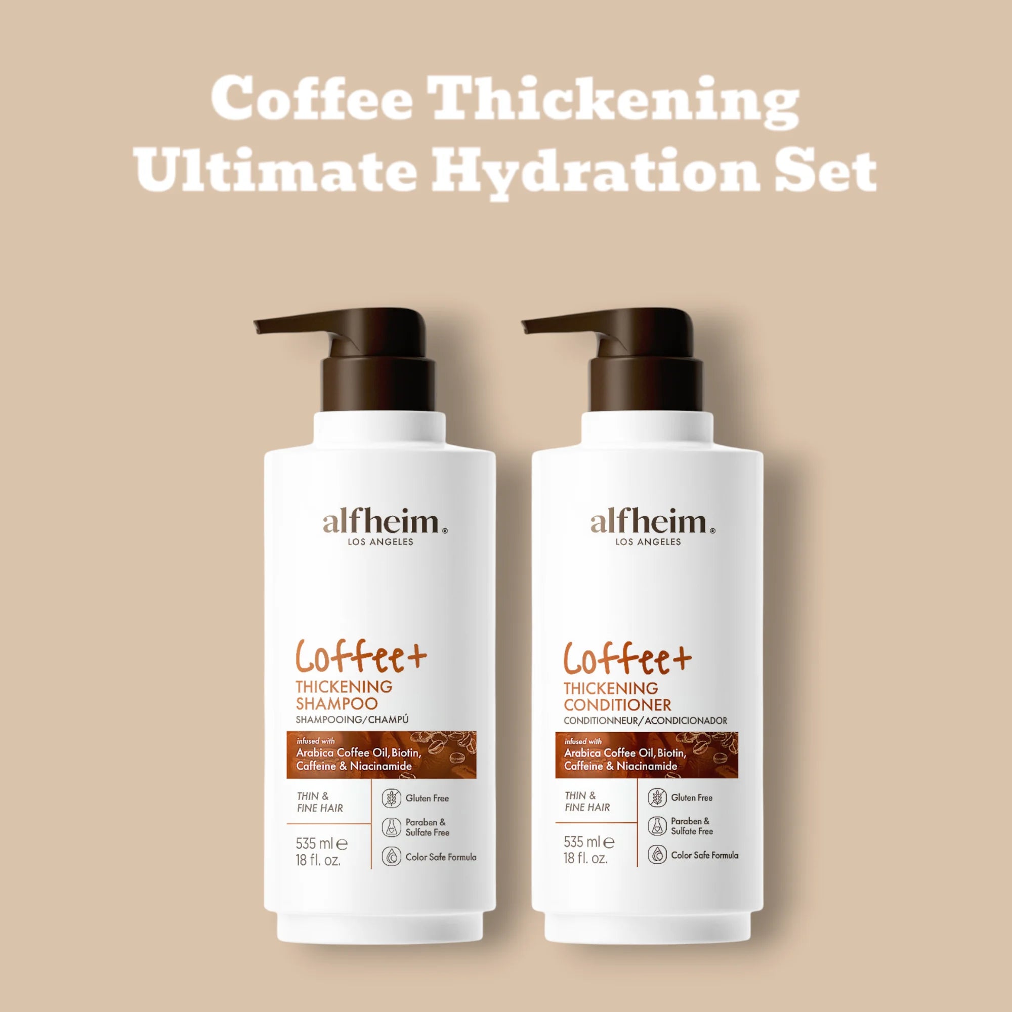 Coffee+ Thickening Shampoo & Conditioner Set in USA