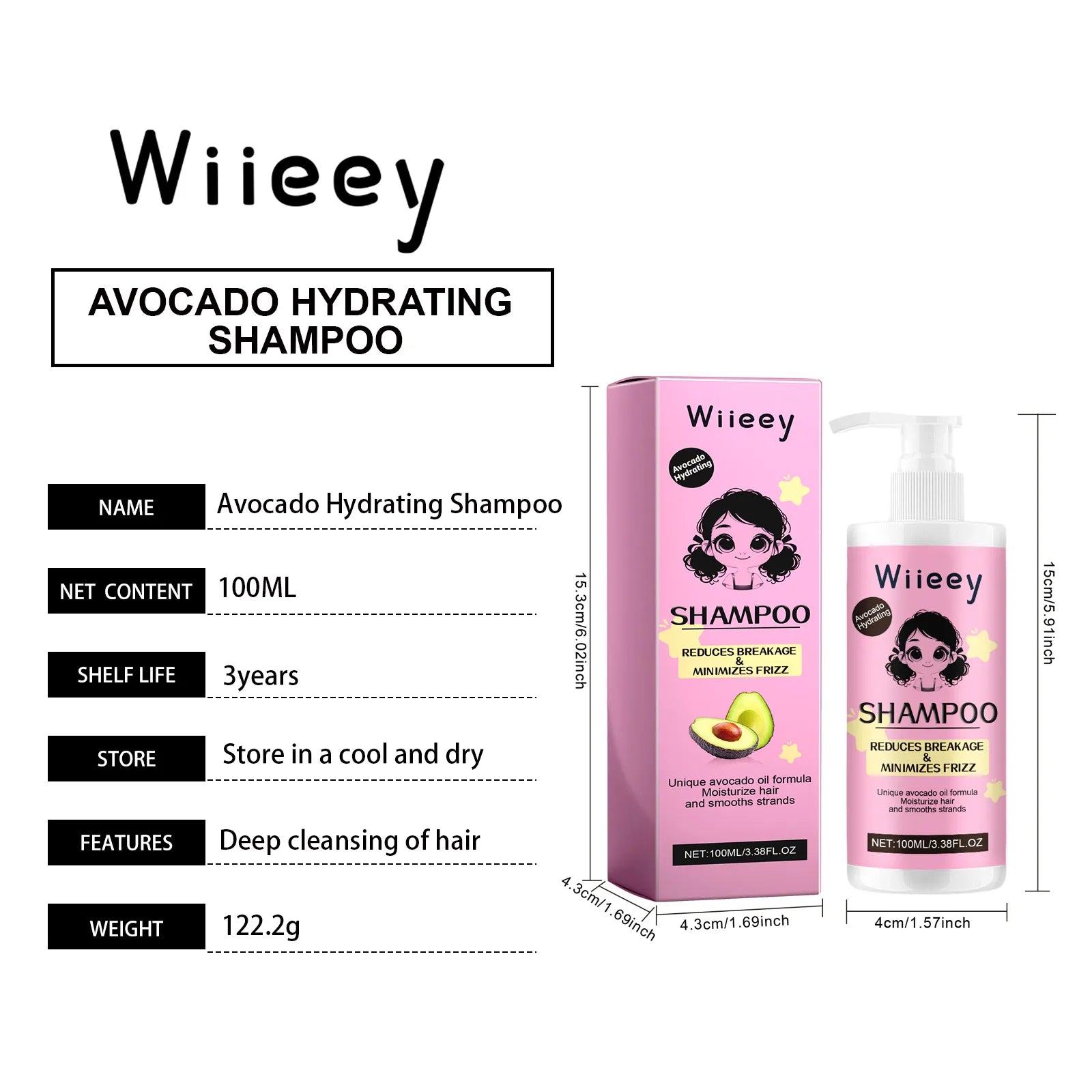 Avocado Hair Care Shampoo Scalp Moisturizes Softens in USA