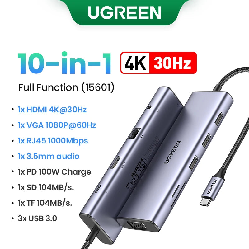 UGREEN USB HUB Type HDMI Ethernet MacBook iPad IN USA.