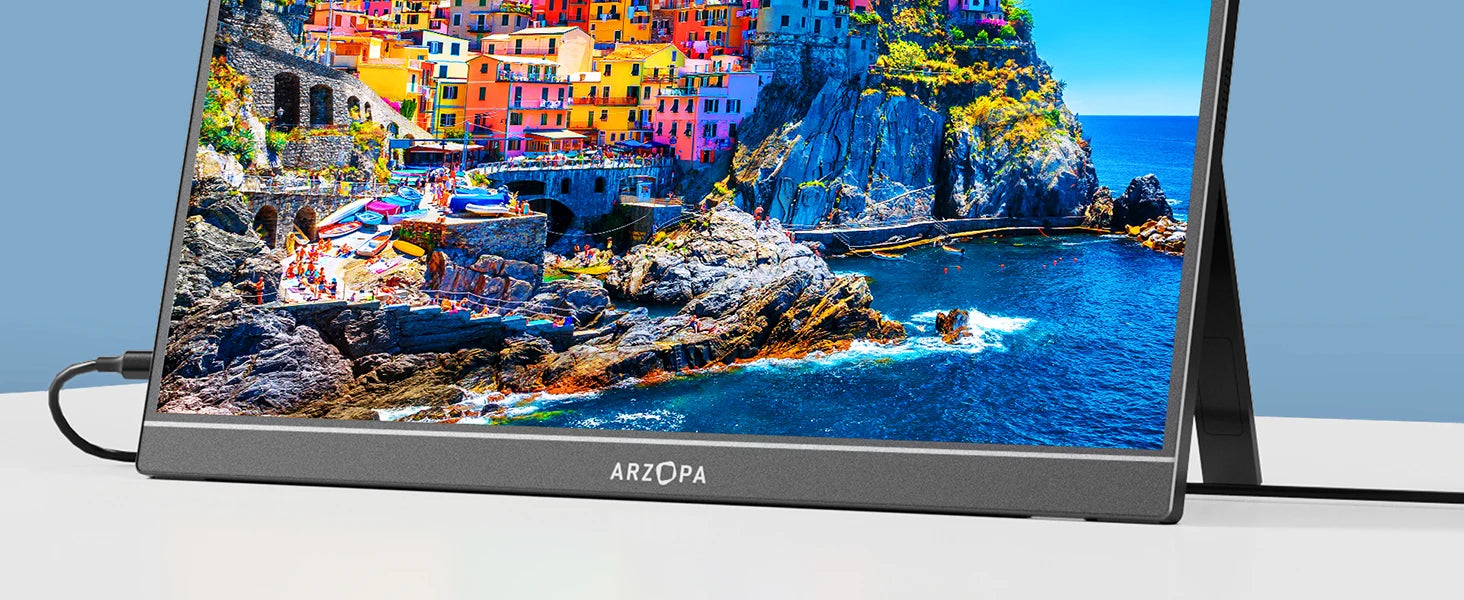 ARZOPA 17.3 FHD Portable Monitor 1080P External Display IPS Screen wit