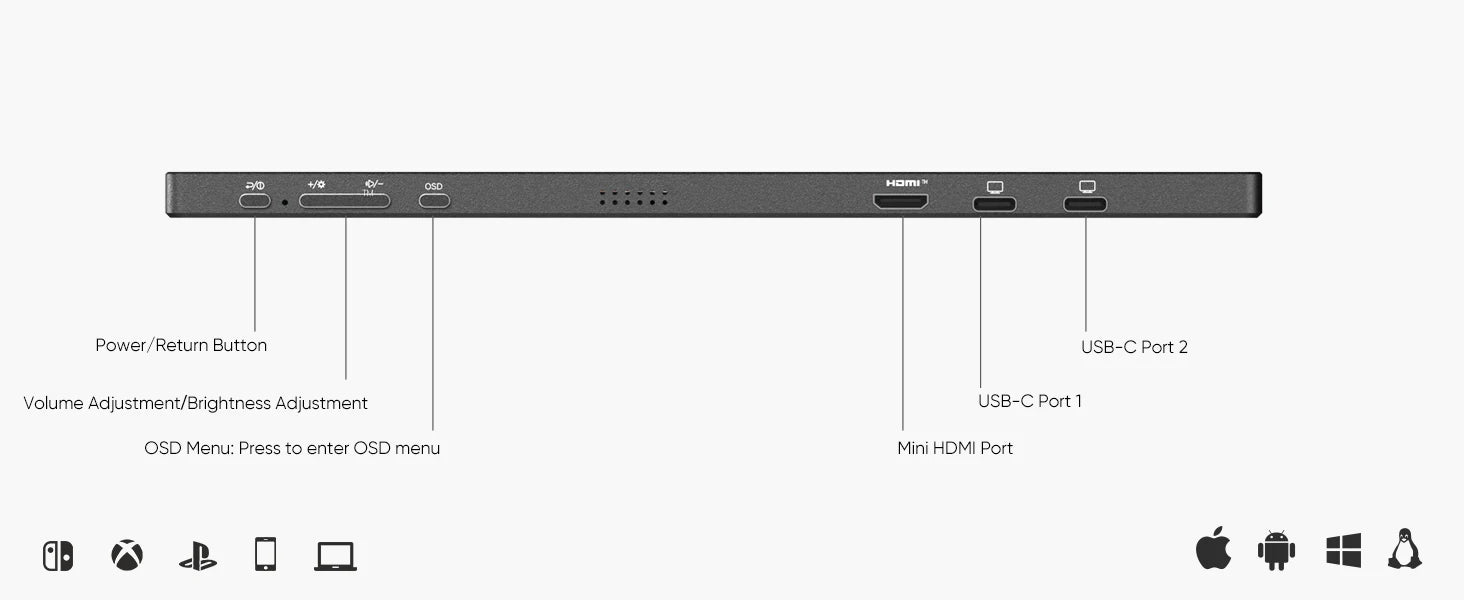 Portable Monitor IPS Screen Second Monitor External IN USA.