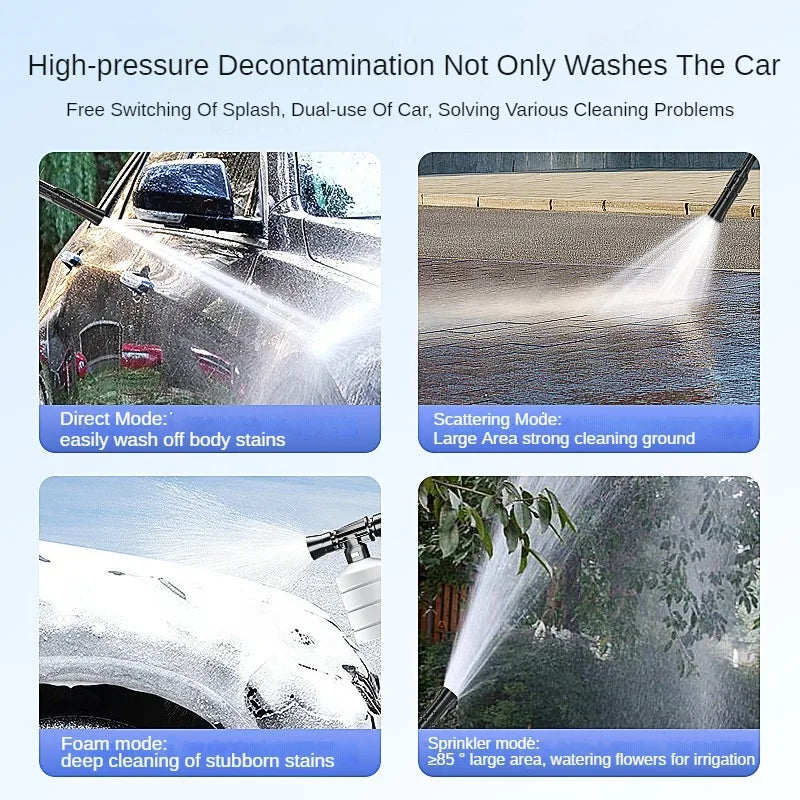 10000mAh Car Wash High Pressure Washer Spray Water Gun Car Accessories