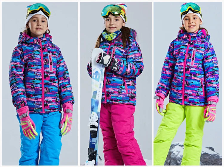 Degrees winter Children jacket boy girl skiing snowsuit Waterproof