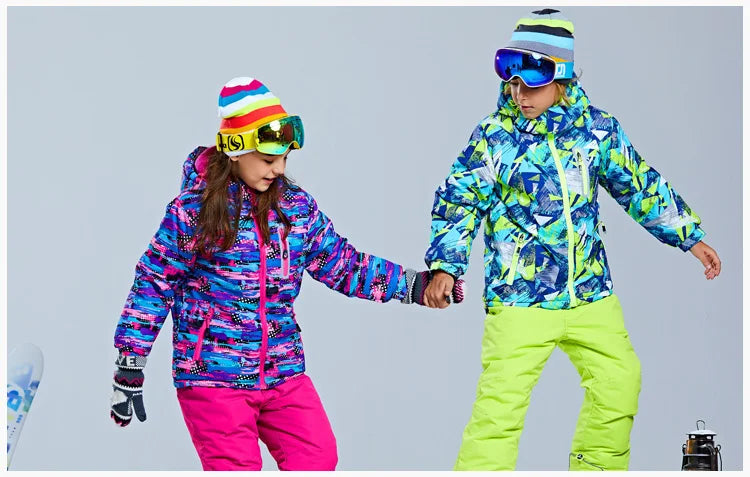 Degrees winter Children jacket boy girl skiing snowsuit Waterproof