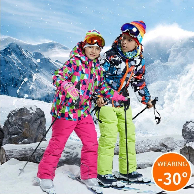 Degrees winter Children jacket boy girl skiing snowsuit Waterproof