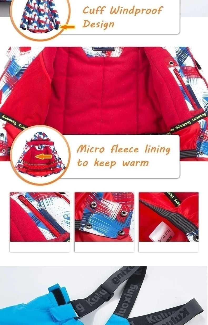 Degrees winter Children jacket boy girl skiing snowsuit Waterproof