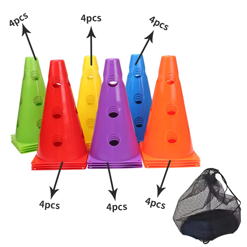 12PCS 18PCS 24PCS 30PCS 36PCS Durable Mark Cones Football Agility Trai