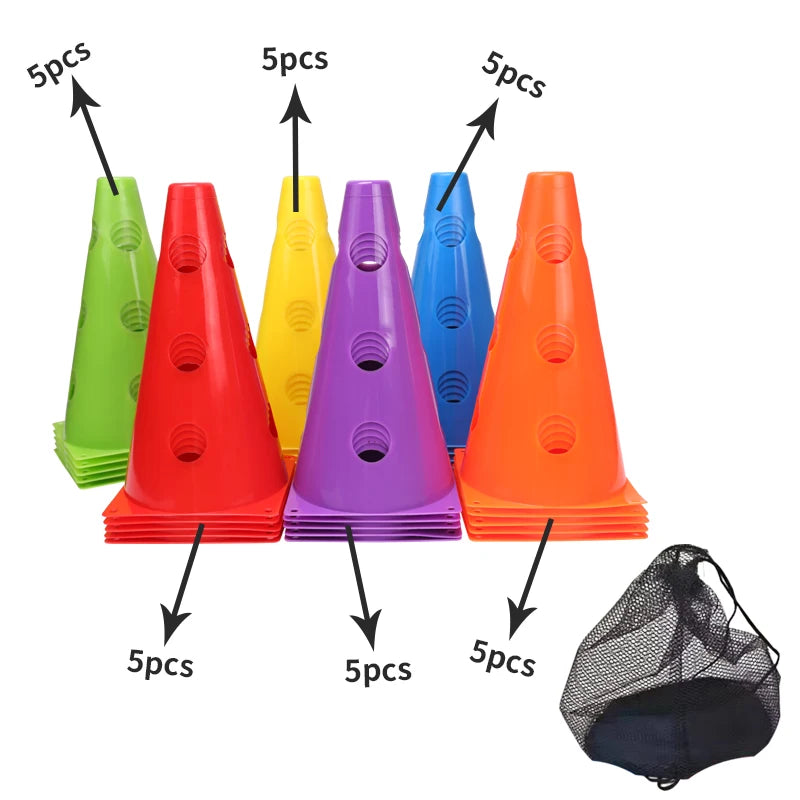 12PCS 18PCS 24PCS 30PCS 36PCS Durable Mark Cones Football Agility Trai