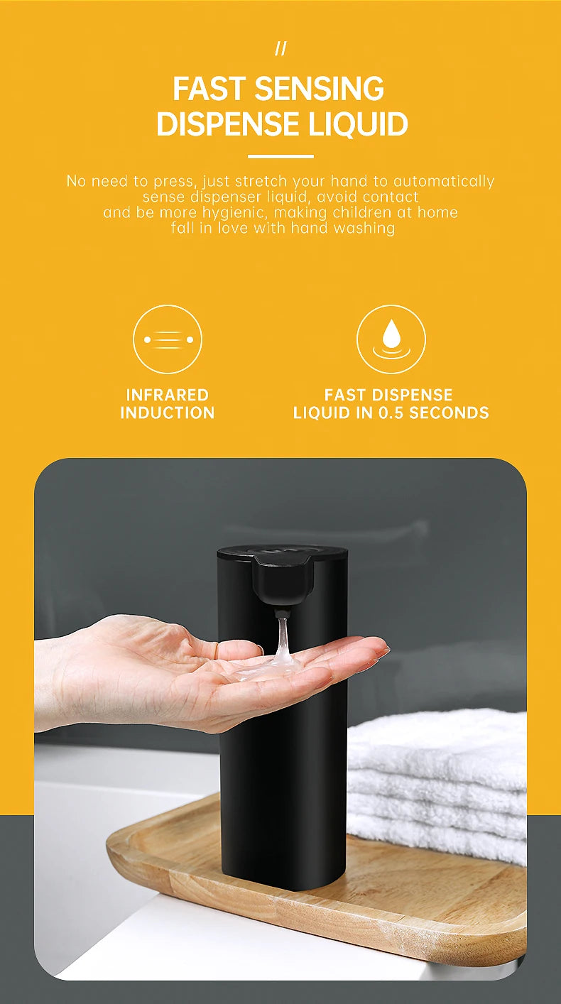 Automatic Sensor Soap Dispenser Black Bathroom Accessories