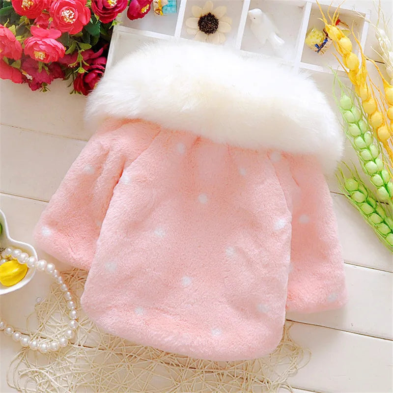 Baby girl clothes winter coat thick warm wool in USA