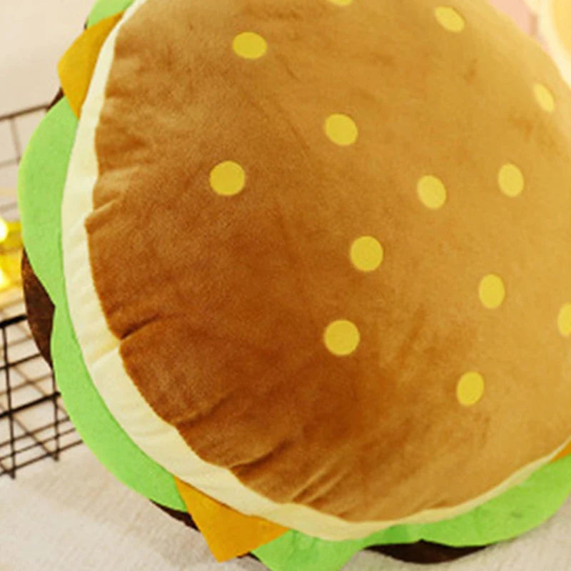 New creative burger plush toy soft padded in USA