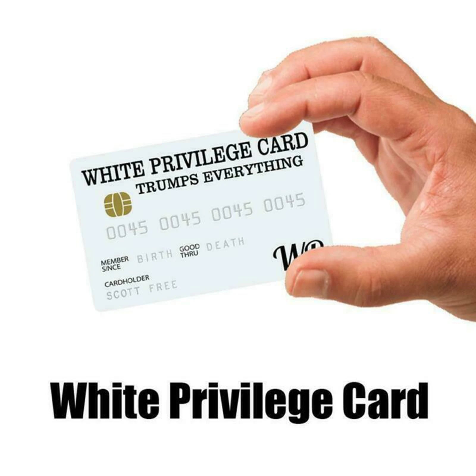 White Privilege Card Credit Card Trumps Everything Official in USA