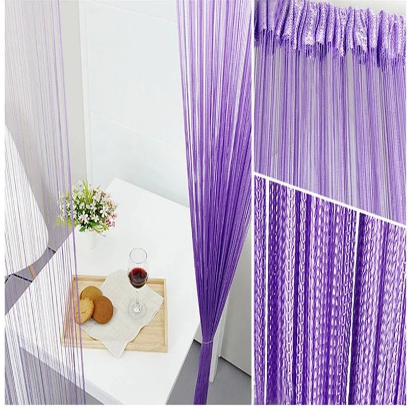 2021 New Multi-color Optional 100CM X 200CM Thread Line Curtains for L