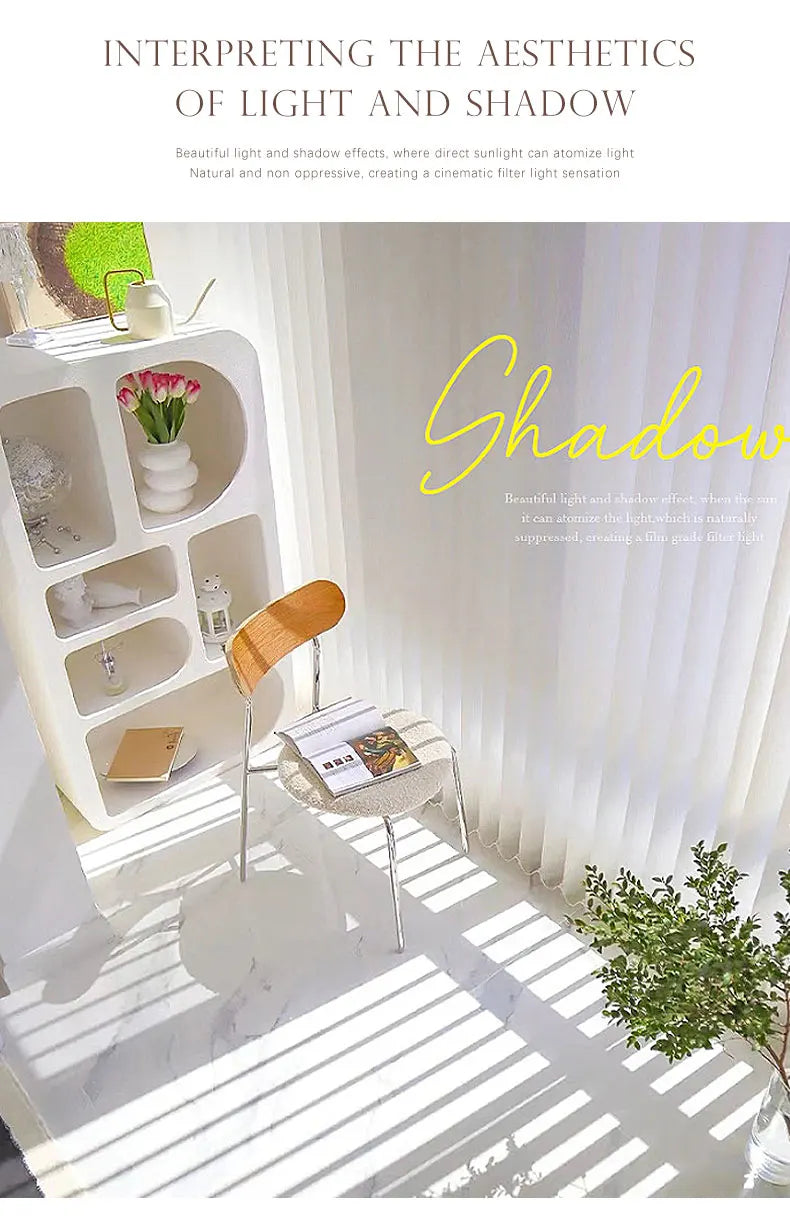 White Dream Shutter Vertical Curtain Floor Ceiling Window