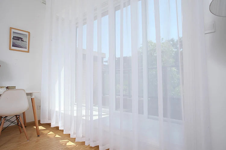 Mordern Simple Sheer Window Curtains Tulle Modern Voile Curtain IN USA.