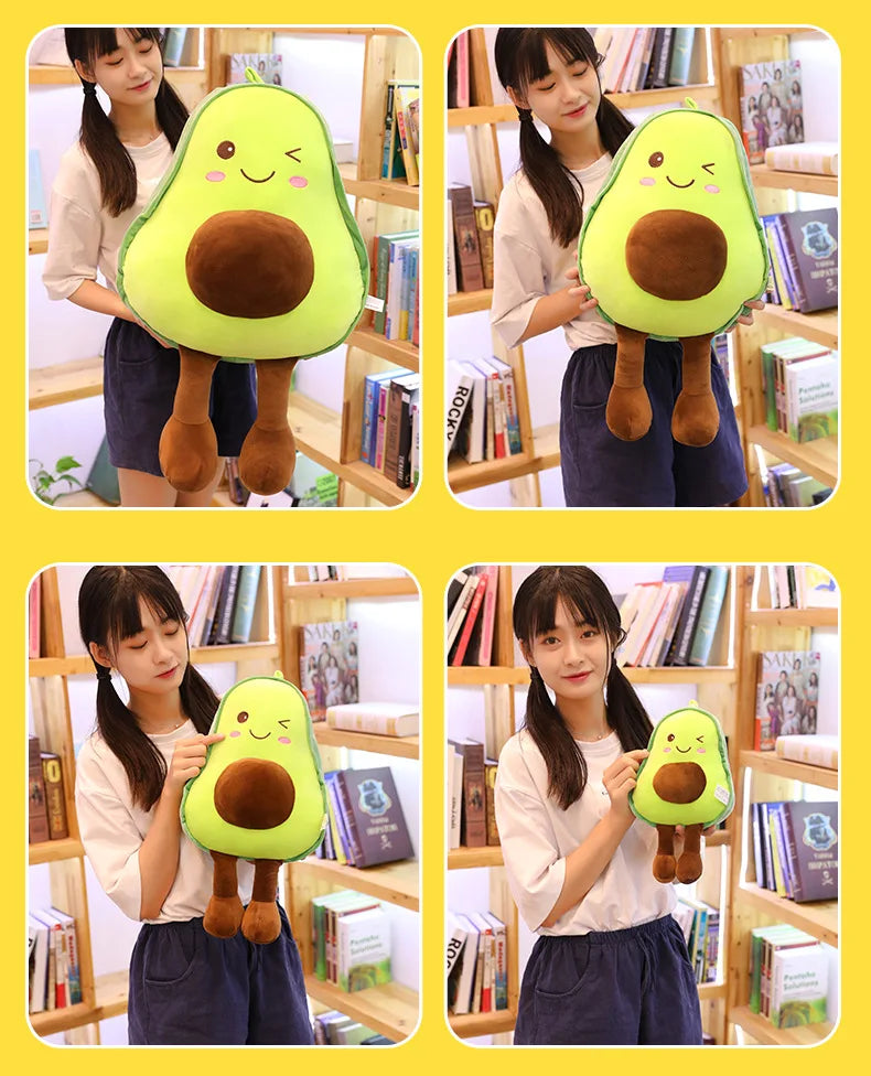 Cute Avocado Stuffed Plush Pillow Toys Kids Filled in USA