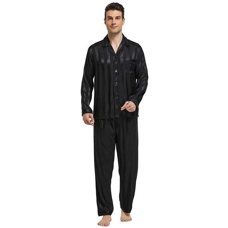 Tony&Candice Men's Satin Silk Pajama Set Men Pajamas Silk in USA