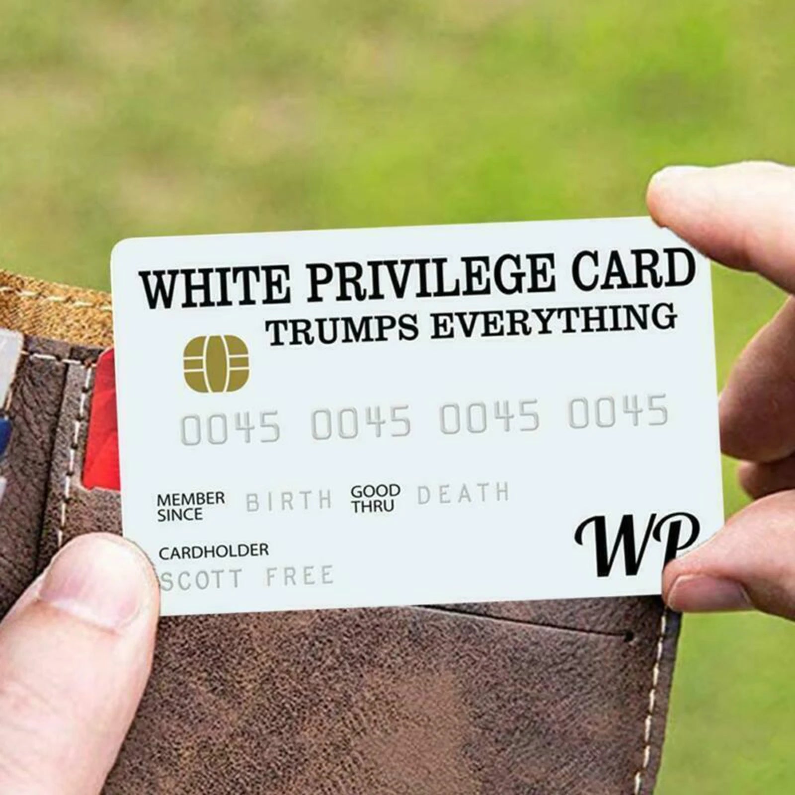 White Privilege Card Credit Card Trumps Everything Official in USA