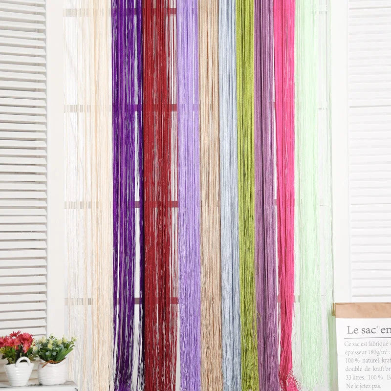 2021 New Multi-color Optional 100CM X 200CM Thread Line Curtains for L