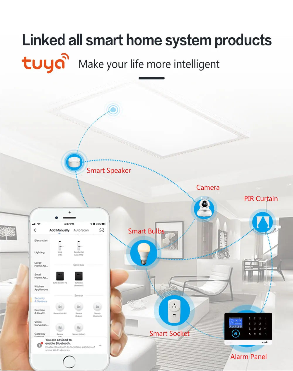 Alarm System Home Burglar Securty House App Control in USA.