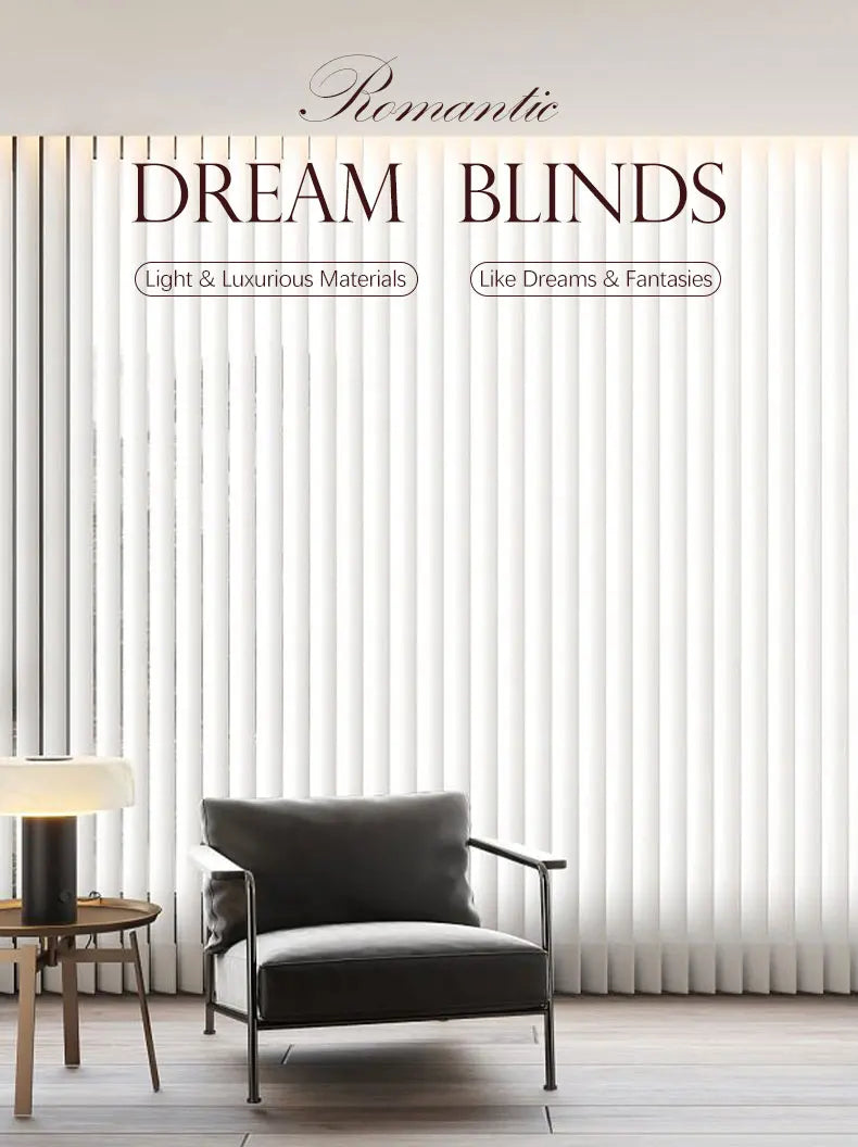 White Dream Shutter Vertical Curtain Floor Ceiling Window