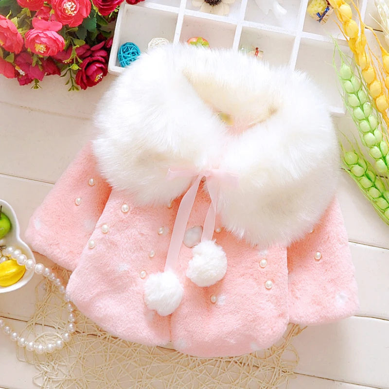 Baby girl clothes winter coat thick warm wool in USA