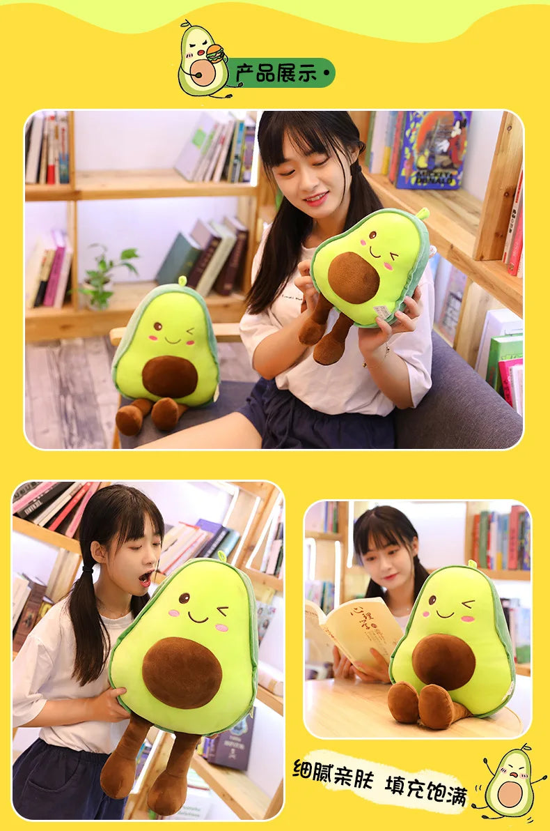 Cute Avocado Stuffed Plush Pillow Toys Kids Filled in USA