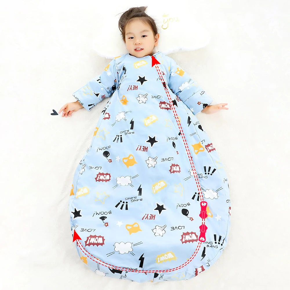 Baby Sleeping Bag Winter Thick Detachable Sleeves in USA