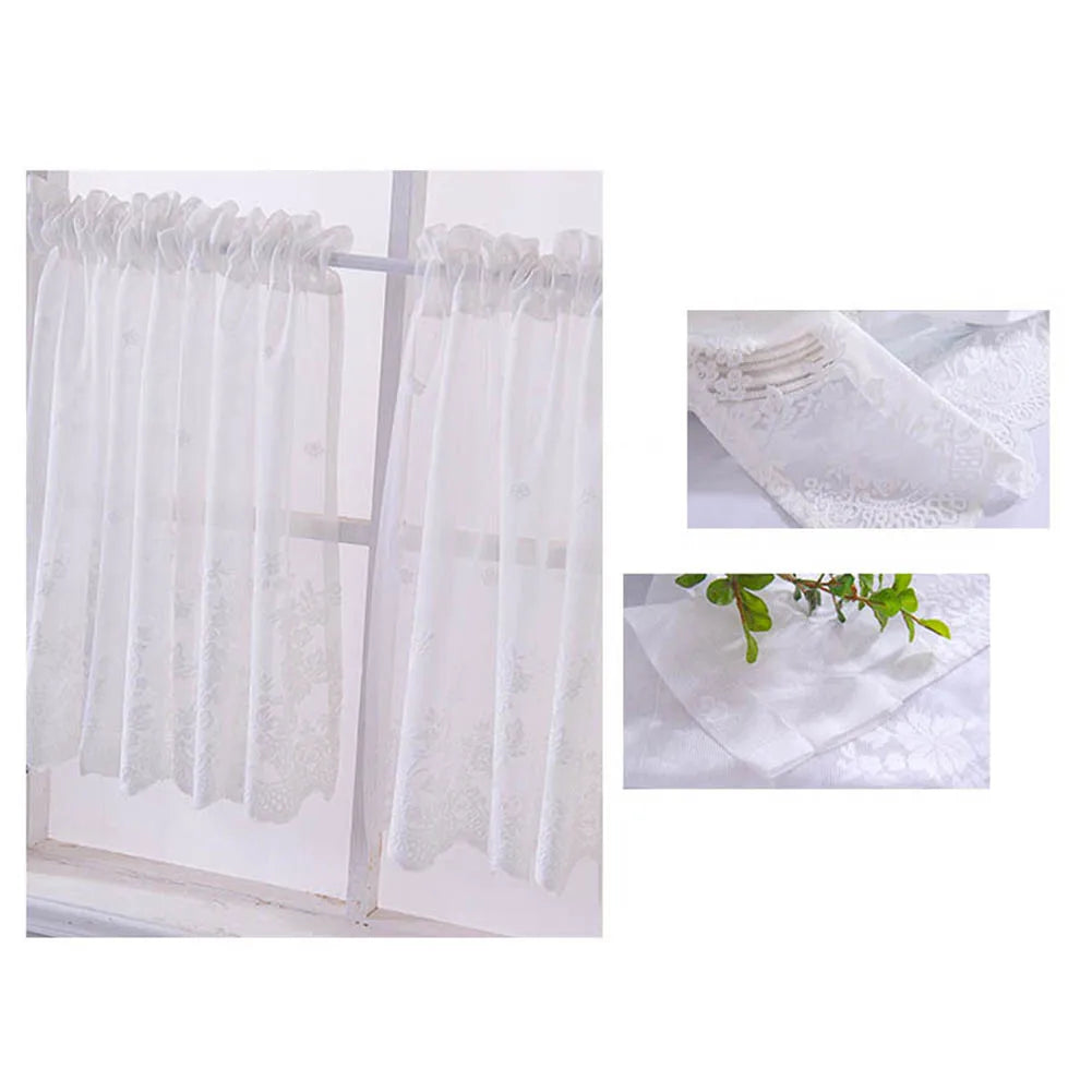 Modern Lace Jacquard Window Curtain Valance Lace in USA