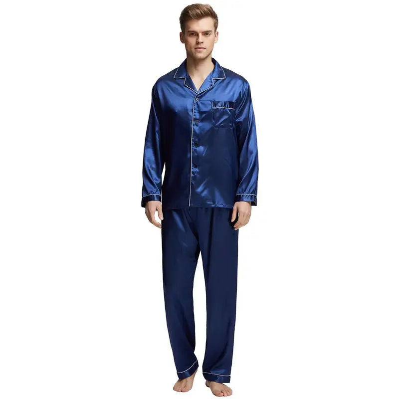 Tony&Candice Men's Satin Silk Pajama Set Men Pajamas Silk in USA