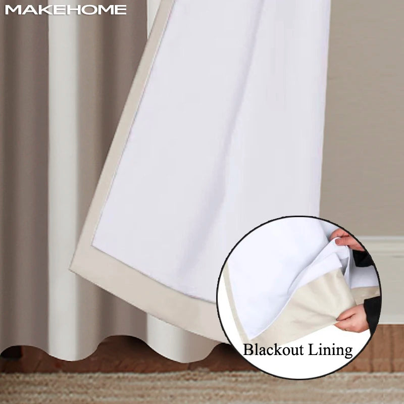 MAKEHOME White Colors Thermal Blackout Lining Curtains in USA