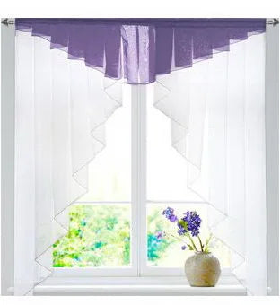 Junwell Polyester Sheer Fashion Pleated Roman Kitchen Curtain in USA