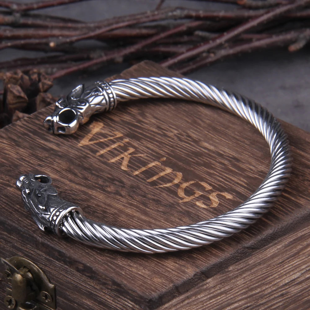 Stainless Steel Nordic Viking Norse Dragon Bracelet in USA