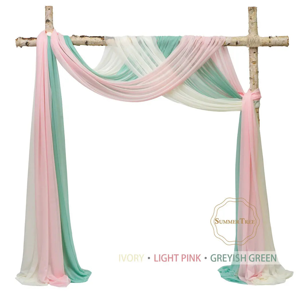 Meters Wedding Sheer Arch Decor Drapes Chiffon IN USA.