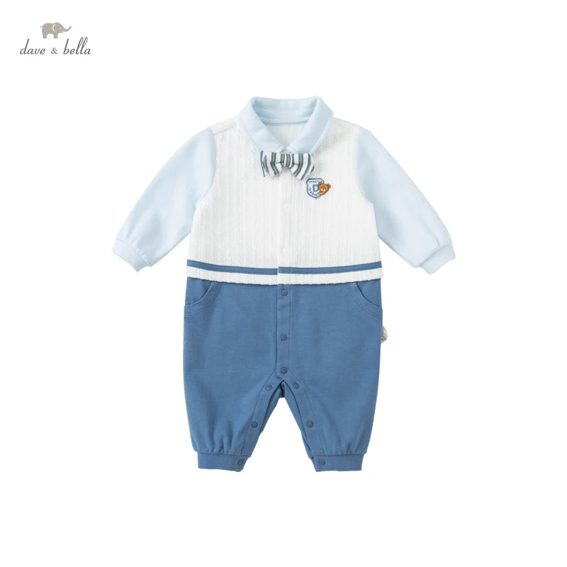 boys fashion bow cartoon jumpsuits infant toddler clothes in USA