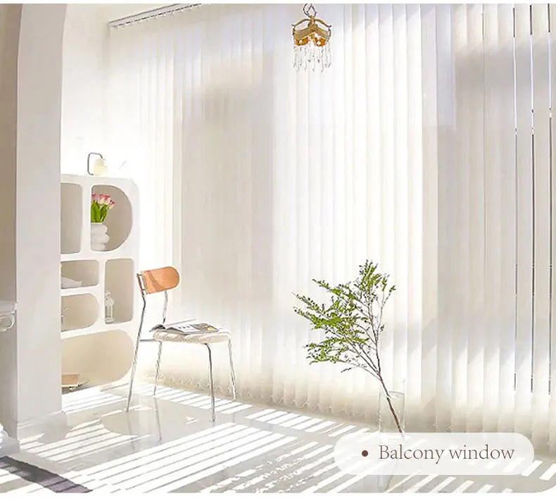 White Dream Shutter Vertical Curtain Floor Ceiling Window