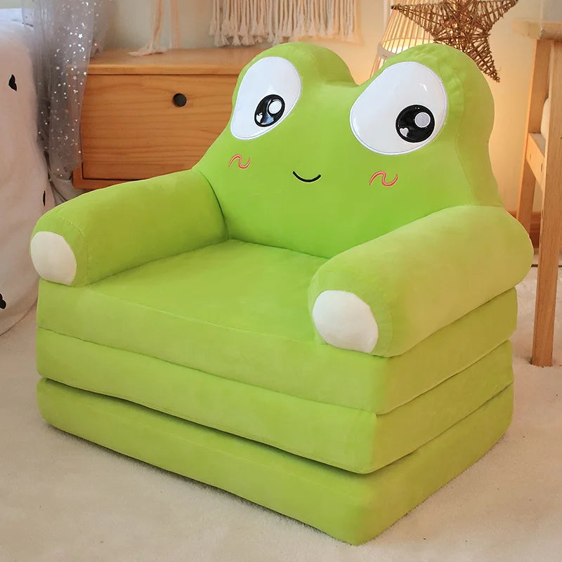 Support Seat Plush Soft Stuffed Animals Fold Sofa Infant Learning To S