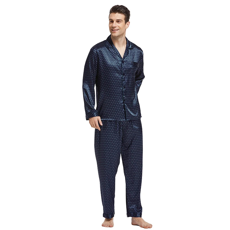 Tony&Candice Men's Satin Silk Pajama Set Men Pajamas Silk in USA