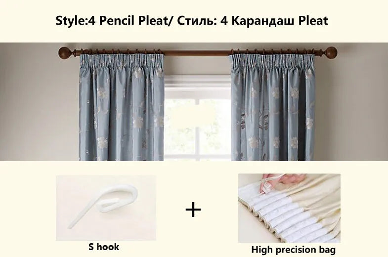 Embroidered Blackout Curtains Living Room Curtains in USA