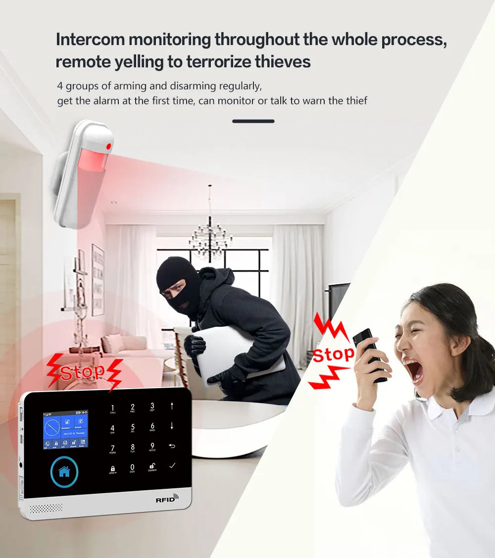 Alarm System Home Burglar Securty House App Control in USA.