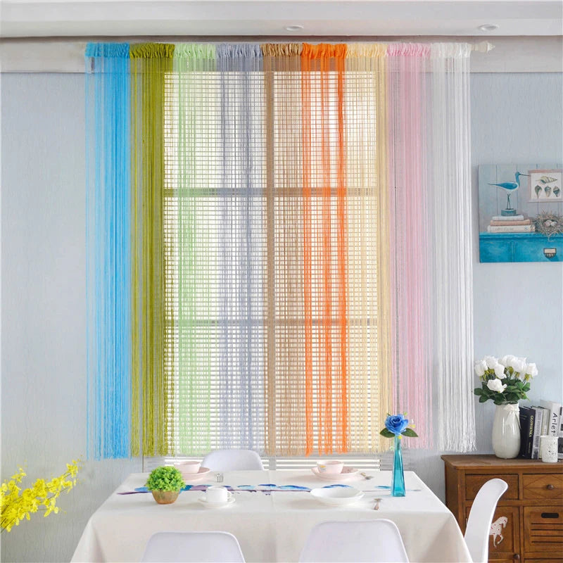 2021 New Multi-color Optional 100CM X 200CM Thread Line Curtains for L