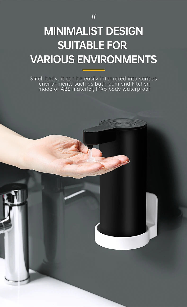 Automatic Sensor Soap Dispenser Black Bathroom Accessories