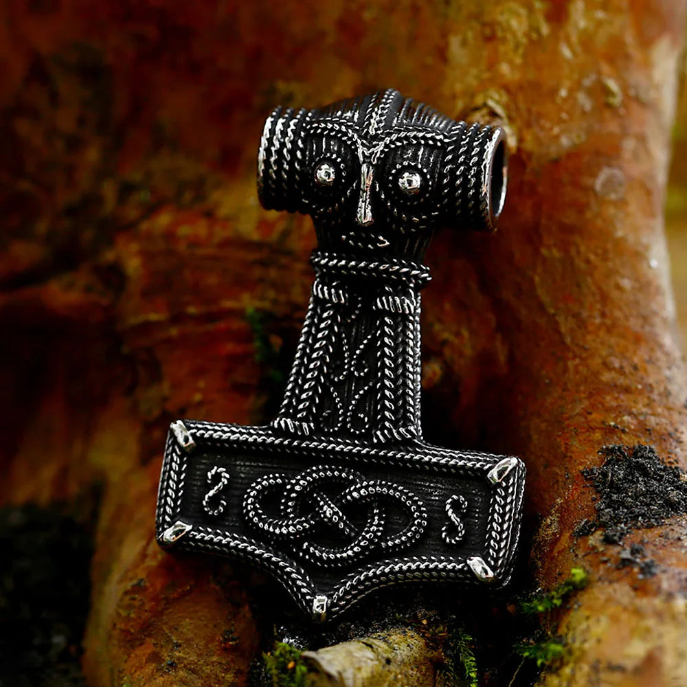 Steel Nordic Mjolnir Thor's Hammer Necklaces in USA