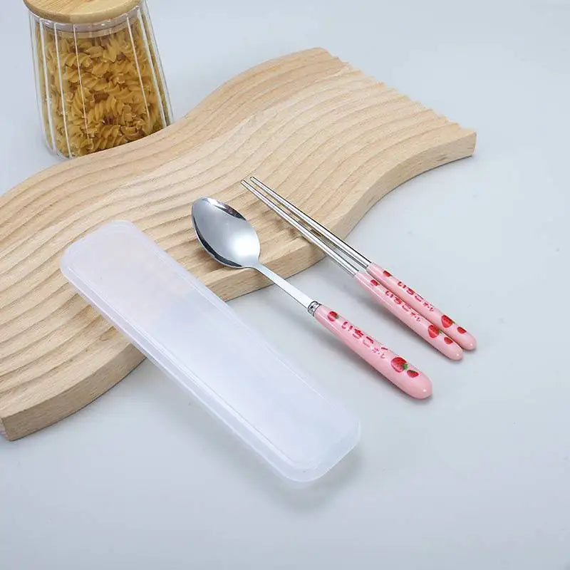 Portable Chopstick Fork Spoon With Storage Box in USA.