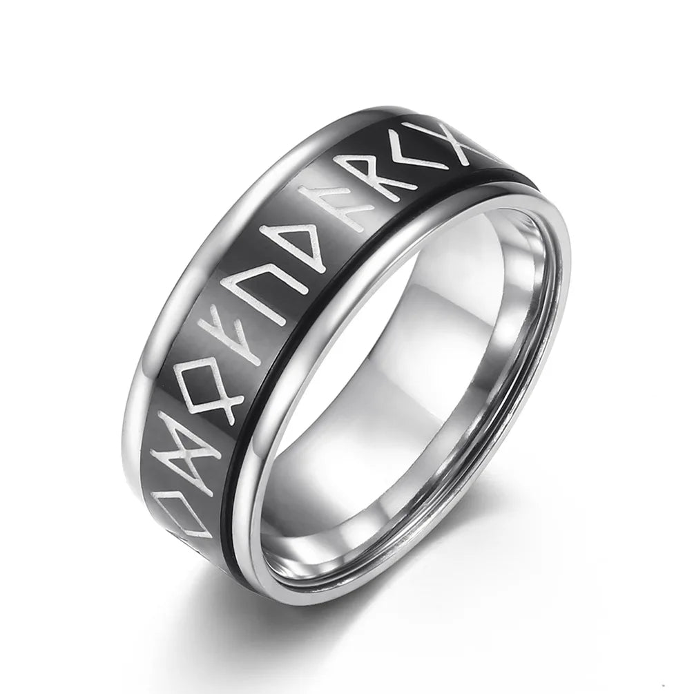 Vintage Stainless Steel Odin Norse Viking Rune Rings in USA