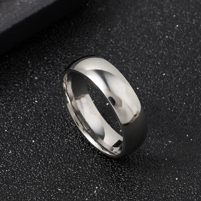 Charm Jewelry Men Women Stainless Steel Black Rings in USA